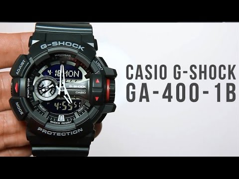 Casio G-shock GA-400-1B : Unboxing & Light demo