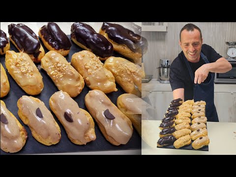 ÈCLAIR MIGNÒN COME FARE  CON SOLI 100g FARINA PER PASTA BIGNÈ 30 PEZZI MIGNÒN RIPENO E GLASSA LUCIDA