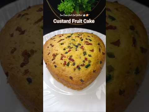 Custard Fruit Cake | Eggless Custard Cake Recipe #shorts #egglesscake