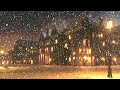 snow falling sound calmly in the middle of the night
