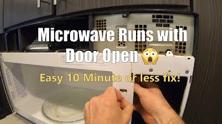 Microwave Runs with Door Open (Easy Fix!)