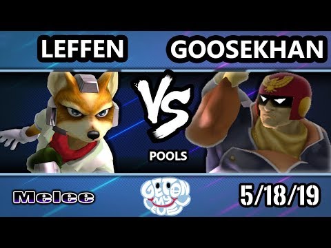 GOML 2019 SSBM - Leffen (Fox) Vs. Goosekhan (Captain Falcon) Smash Melee Tournament Pools