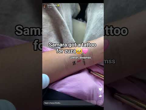 samara got a tattoo for zuza 🥹🩷 #samara #zuza #tiktok #fyp