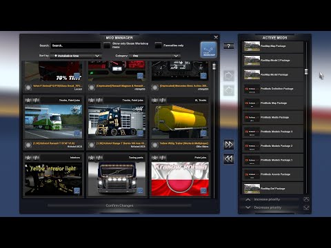 euro truck simulator 2 ..showing how to place the rus map v2.0 1.36 along with promod 1.43 serially