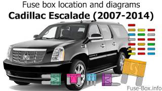 Fuse box location and diagrams: Cadillac Escalade (2007-2014)