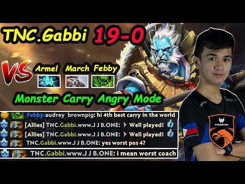 TNC Gabbi [Phantom Lancer] Monster Carry Angry Mode vs Armel Febby March Dota 2 7.26C pro Gameplay