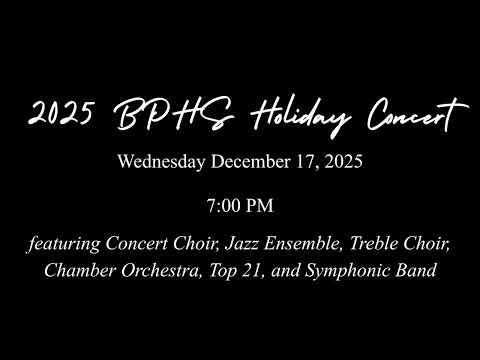 BPHS Holiday Concert 2025