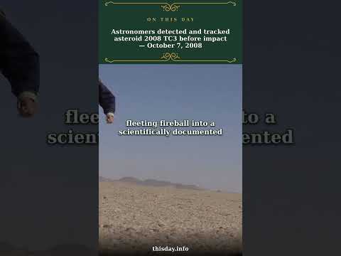 How was asteroid 2008 TC3 detected before it hit Earth?