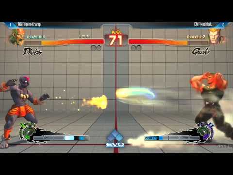 [EVO 2014 USFIV Top 256] RG Filipino Champ (Dhalsim) vs EMP Nuckledu (Decapre, Guile)