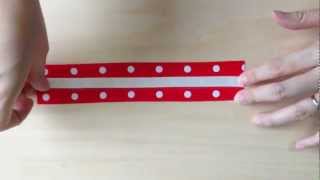 How To Make A National Day Bracelet Using Patterned Grosgrain Ribbon (NDP 2012) - By Kasey Crafts