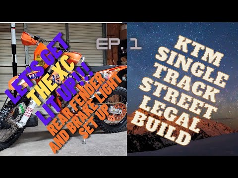 KTM TUSK ENDURO LIGHT KIT INSTALL 2018 KTM XC350F  EP. 1 REAR FENDER BRAKE SWITCH