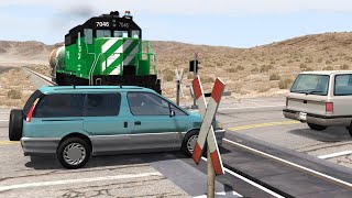 Train Close Calls &amp; Near-Miss Accidents | BeamNG.drive