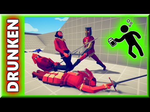 ⚔Drunken Sword Quartet🍷 Samurai+Teacher+Fencer+Squire vs Every Faction+ Mods - TABS MODS GAMEPLAY