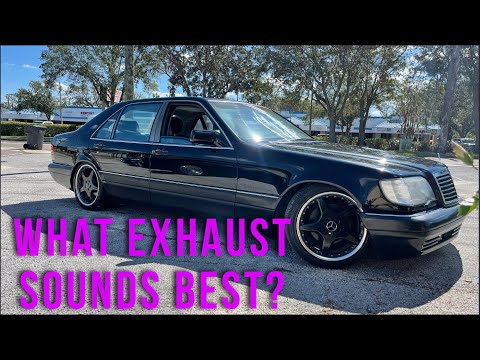 W140 s500 exhaust mods and sounds: resonator cat delete, straight pipe & Magna Flow