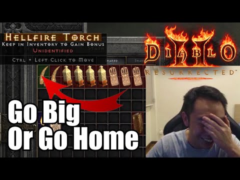 Gambling it ALL on UNIDENTIFIED TORCHES!? - D2R Sorc Torch Diablo 2 Resurrected Stream Highlights