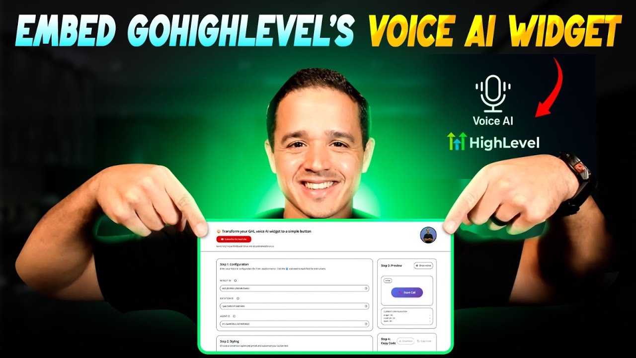 How to Embed a GoHighLevel's NEW Voice AI Chat Widget as a BUTTON on Any Website!
