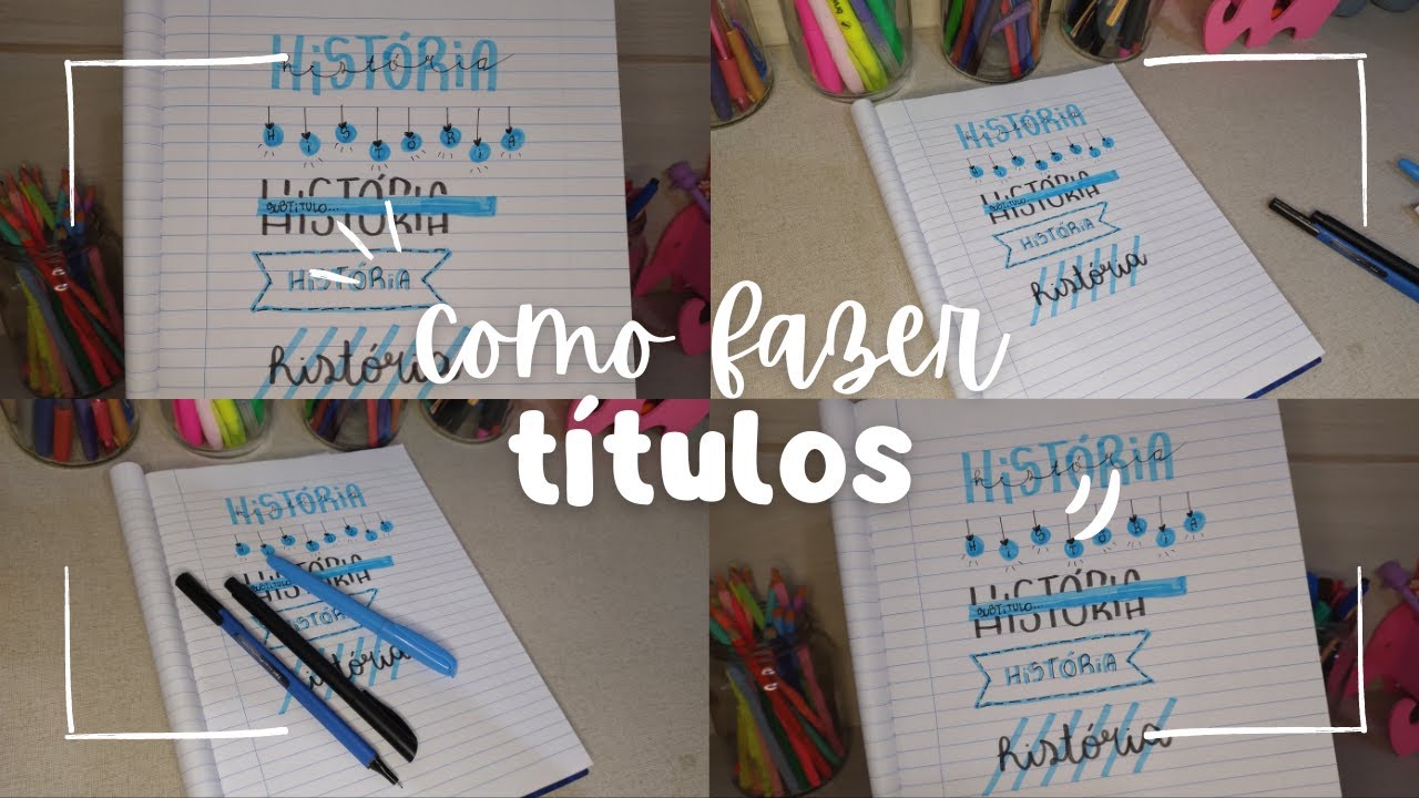 COMO FAZER TÍTULOS COM MARCA TEXTO?