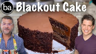 chocolate cake with sour cream and pudding