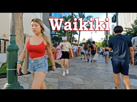 HAVAÍ WALKING - Touring Kalakaua Ave. A rua principal em Waikiki