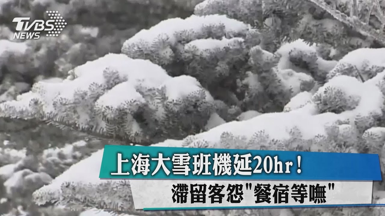 上海大雪班機延20hr! 滯留客怨「餐宿等嘸」