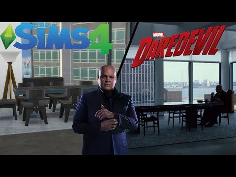WILSON FISK'S PENTHOUSE (DAREDEVIL)  || TV SET RECREATION || The Sims 4: Speed Build