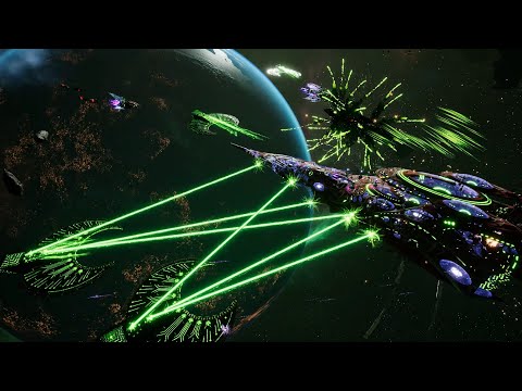 Necrons vs Craftworld Aeldari - Skalgrim Mod - Massive Battle - Battlefleet Gothic Armada 2