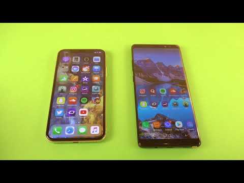 iPhone X vs Samsung Galaxy Note 8 Speed Test  Xاختبار السرعة بين سامسونج نوت 8 و ايفون