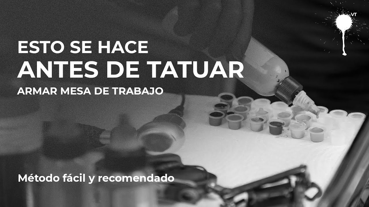 Armar mesa de trabajo para tatuajes