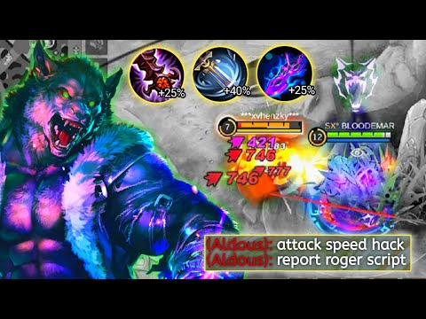 ATTACK SPEED + CRITICAL DAMAGE BUILD BRUTAL ROGER BUFF 🔥 | TOP GLOBAL ROGER GAMEPLAY | MLBB