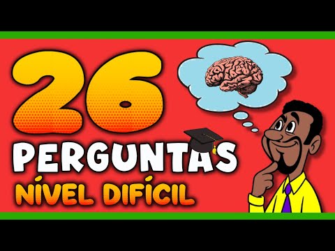 QUIZ DE CONHECIMENTOS GERAIS NÍVEL DIFÍCIL COM 26 PERGUNTAS E RESPOSTAS | NOVO QUIZ