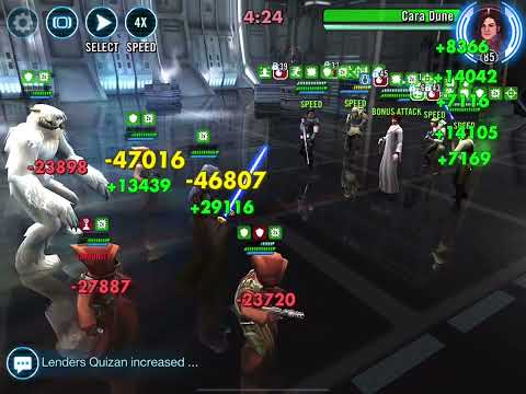 Barriss leads Jawas and Wampa vs MM RF team swgoh