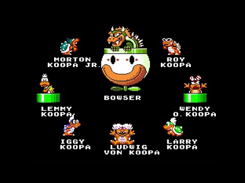 All Super Mario World bosses in order (all Koopalings, reznor, big boo, final boss)