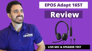 EPOS Adapt 165 Dual Speaker USB Computer Headset Review - LIVE MIC & SPEAKER TEST!
