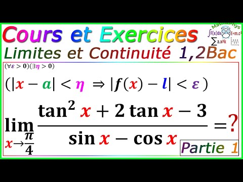 Limites et Continuité - Cours sur Limites et Continuité - 2bac SM S.ex - [p1]