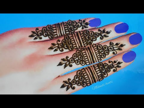 latest new finger mehndi design by mehndi beats