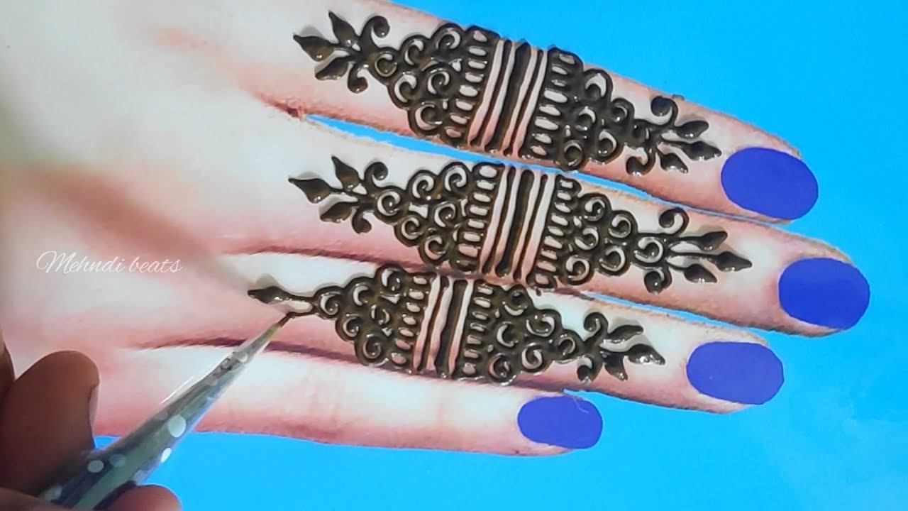 latest new finger mehndi design by mehndi beats