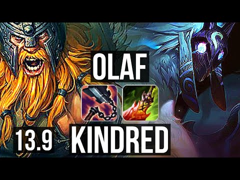 OLAF vs KINDRED (JNG) | Rank 5 Olaf, 6/1/6 | TR Grandmaster | 13.9