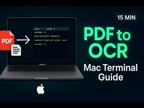 Convert PDF to OCR on Mac using Terminal | Make PDF Text Searchable & Copyable