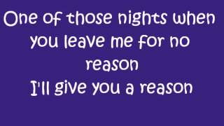 One Of THOSE Nights lyrics - The Cab