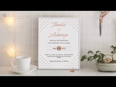 nandish & aishwarya wedding invitation || after effects free templete || sasi visuals