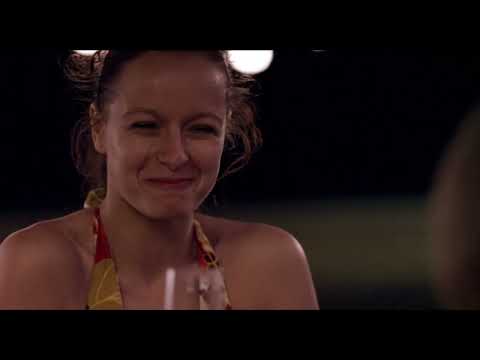 Morvern Callar trailer shot of Samantha Morton in a Spanish club with coloured lights