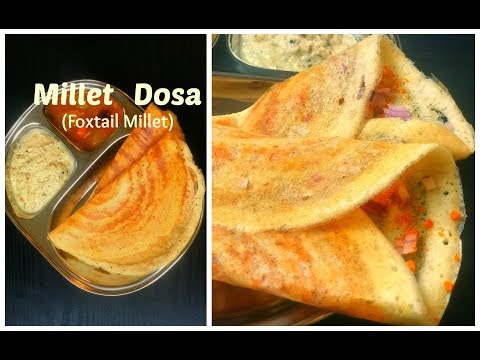 Crispy Millet Dosa | Foxtail Millet Dosa | Healthy Breakfast Dosa Recipe | Weightloss Millet Dosa Video