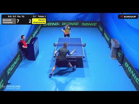 11:10 Hennadii Yurchenko 3-1 Dmytro Alieksieienko 26.04.2023 TT Euro.Cup Ukraine Master. Table 3