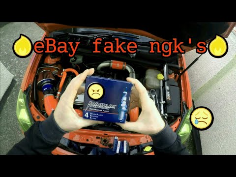 DO NOT buy fake ngk spark plugs off ebay... new plugs install