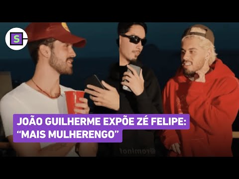 João Guilherme jokes with Zé Felipe about 'who is bigger' and exposes his brother