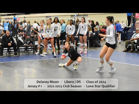 Delaney Moon #1 Libero Volleyball Highlights Lone Star Part 2
