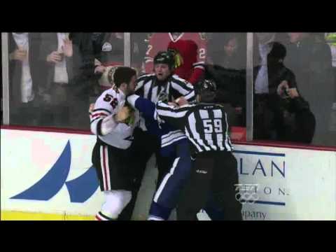 Schenn Fights Bollig - Feb/29/2012