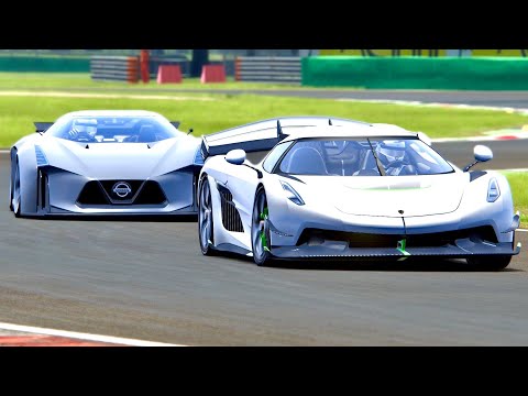 Koenigsegg Jesko vs Nissan Concept 2020 - Monza