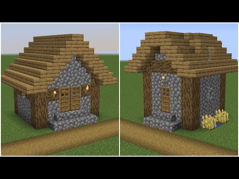 How to build a Minecraft Village Small House 7 & 8 (1.14 plains)