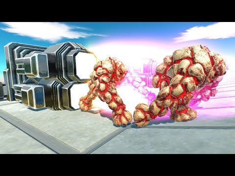 SURVIVE THE LAVA GOLEM LAUNCHER JETS - Animal Revolt Battle Simulator | ARBS